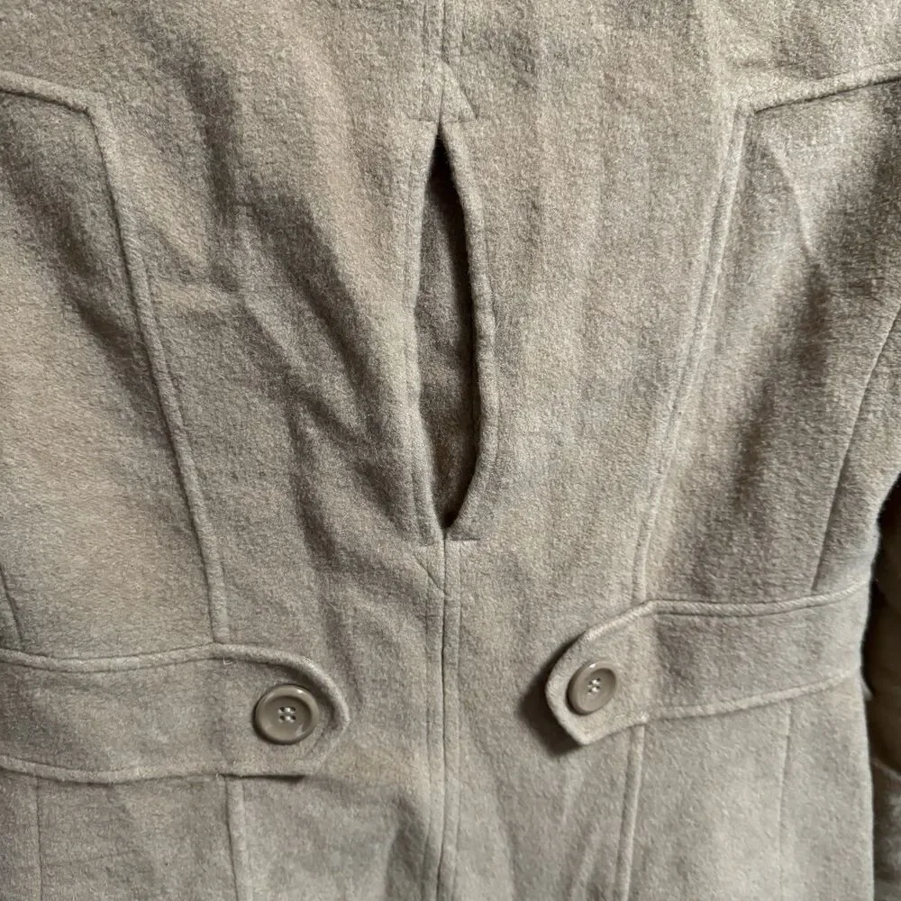 ST. JOHN’S BAY Vintage Wool Peacoat double-breasted Lined‎ Coat Brown Sz Small
